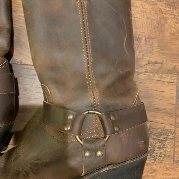 Frye Brown Leather Men's Oil Resistant Boots Made in USA - Picture 8 of 13